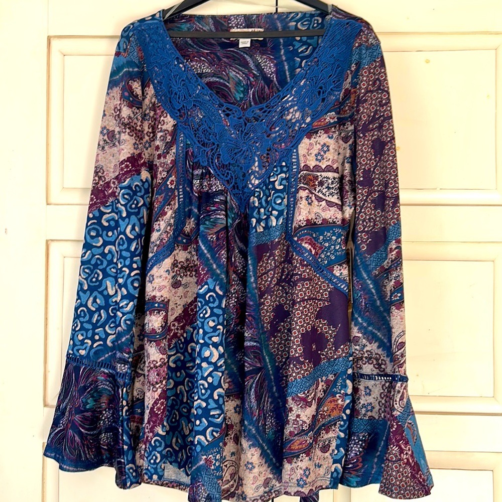 New peasant/bohemian style woman’s 1X top